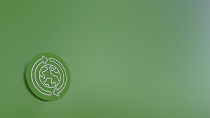 Wall Mural - ecological green energy icons concept green earth