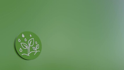 Wall Mural - ecological green energy icons concept green environment