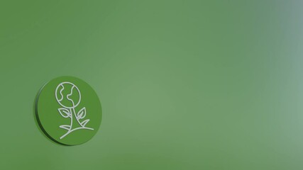 Wall Mural - ecological green energy icons concept green nature