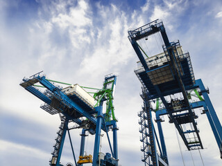 Giant Quay Crane on the port yard 