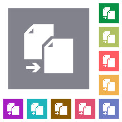 Wall Mural - Copy document solid square flat icons