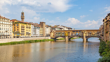 Wall Mural - Old Bridge in Florence in Italy.