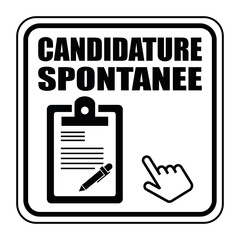 Sticker - Logo candidature spontanée.