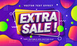 Extra sale editable text style effect themed sales promotion