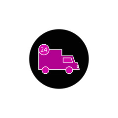 Canvas Print - emergency car transport icon vector