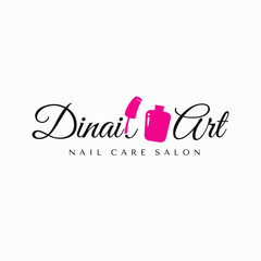 Wall Mural - nail studio logo design. beauty care company, spa, manicure, salon, polish, pedicure.