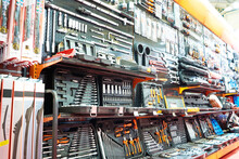 Tool kits in car parts store