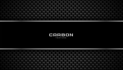 Poster - carbon fiber background with metallic lines