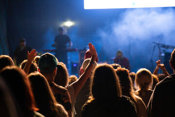 Crowd at concert - summer music festival