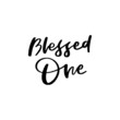Blessed One Hand Lettered Quotes, Vector Rough Textured Hand Lettering, Modern Calligraphy, Positive Inspirational Design Element, Artistic Ink Lettering