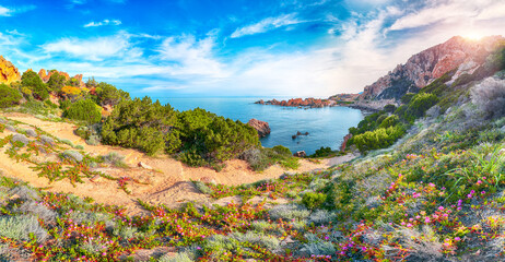 Wall Mural - Fabulous view of popular travel destination Costa Paradiso.