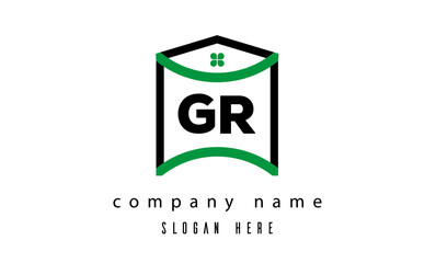 GR creative real estate latter logo vector