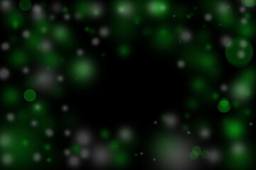 Halloween Bokeh Overlay and Background in Green and white