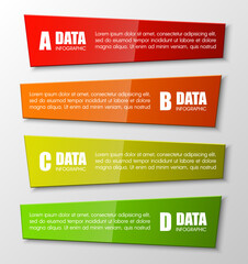 Fototapete - Modern minimal flat elements for business infographics. Material style. Vector illustration. Can be used for workflow layout, brochure, diagram, chart, number and step up options, web design