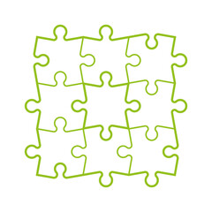Fototapete - A lot of piece flat puzzle pattern presentation. Many step puzzles business background. Simple pattern. Section compare service banner. Puzzle illustration template simple shape. Abstract Background