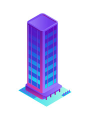 Poster - Isometric Skyscraper Icon