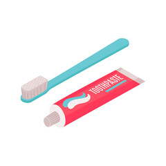 Sticker - Toothpaste Isometric Illustration