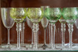 Crystal glasses in an old sideboard. August 2021.