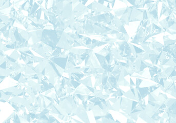 Wall Mural - Beautiful 3D Rendered Shiny Diamond in Brilliant Cut on White Background, Crystal Background