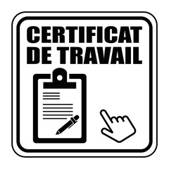 Poster - Logo certificat de travail.