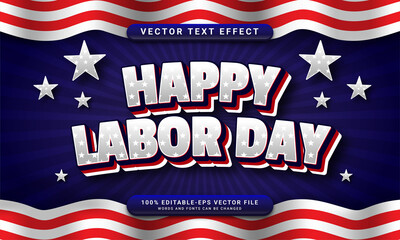 happy labor day editable text style effect themed celebration of the labor day