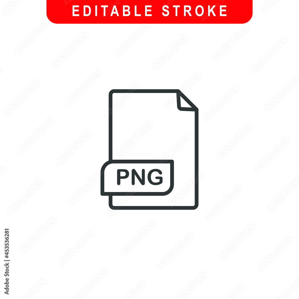 File. Outline Icon PNG File Outline Icon. PNG Document Line Art Logo. Vector Illustration ...