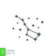 Constellation Ursa Major Big Dipper Great Bear solid icon. concept of astronomy can be used for web and mobile simple sign logo. Vector illustration design on white background. EPS 10
