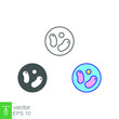 © Suncheli - Probiotic icon filled, solid outline style. Healthy nutrition ingredient for therapeutic. Bacteria logo for health food and drink package label. Vector illustration. Design on white background. EPS 10