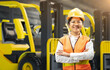 © phonlamaiphoto - Asian engineer or technician with forklift trucks