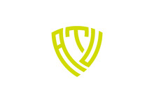 Atu Creative Letter Shield Logo Design Vector Icon Illustration	
