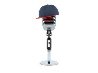 Poster - Microphone with baseball cap