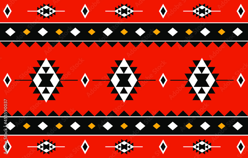Geometric ethnic oriental seamless pattern traditional Design for ...