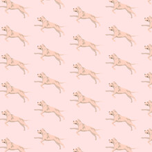 Seamless Pattern With Dog
