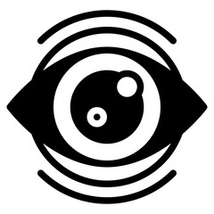 Sticker - eye glyph icon