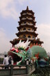 Most exotic place, building, statue, Dragon Tiger tower, Taiwan tourist attraction