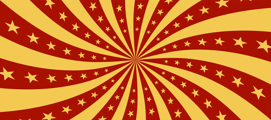 Poster - Circus background with rays. Element of festival poster