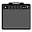guitar amplifier icon on white background. Amplifier sign. guitar amp symbol. flat style.