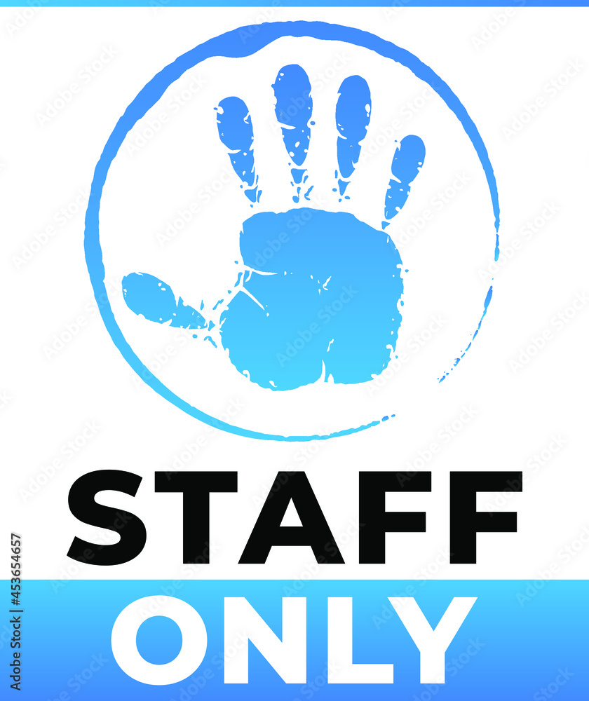 Staff only sign - scalable vector graphics Stock Vector | Adobe Stock