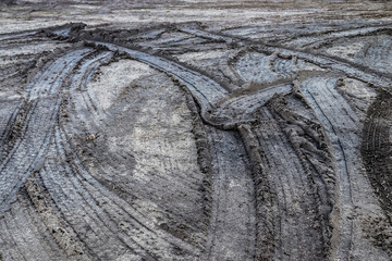 Wall Mural - Detailed close up view on dry agricultural grounds and acre in high resolution