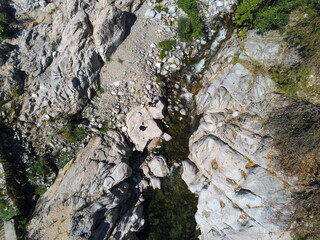 Poster - Rivière l'Hérault, vue aérienne, Cévennes