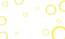 Yellow Bubble Pattern White Background