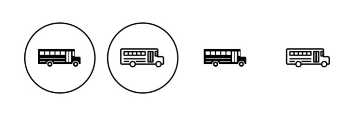 Wall Mural - Bus icon set. bus vector icon