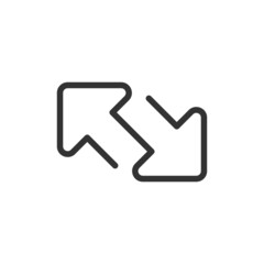 Sticker - Arrow line icon in trendy style.