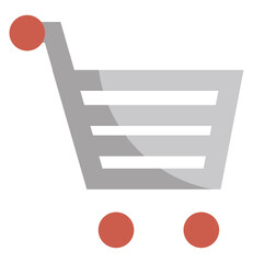 Sticker - Shopping cart, icon illustration, vector on white background