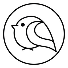 Sticker - Swallows bird, illustration, on a white background.