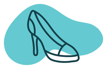 Poster - Oxfords heels, illustration, on a white background.