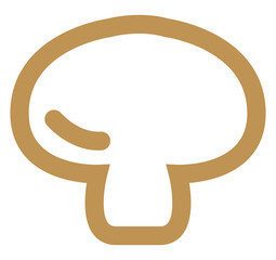 Wall Mural - Organic mushroom, illustration, on a white background.