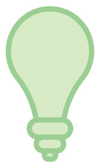 Poster - Eco green lightbulb, illustration, vector on a white background.