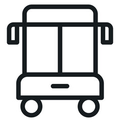 Canvas Print - Simple school bus, illustration, vector on a white background.