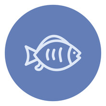 Blue Tang Fish, Illustration, Vector On A White Background.